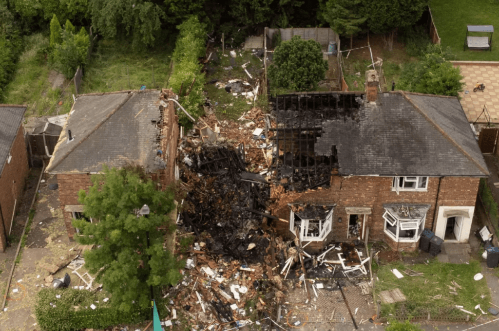 House Boiler Explosion in Birmingham, UK